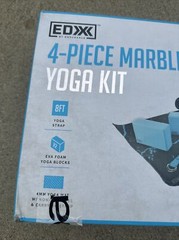EDX By Endurance 4-Piece Marble Yoga Kit Blue Black