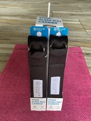 GAIAM EVOLVE=YOGA SLING MAT CARRIER= 2 PIECES = HANDS FREE=BLACK=AS PICTURED