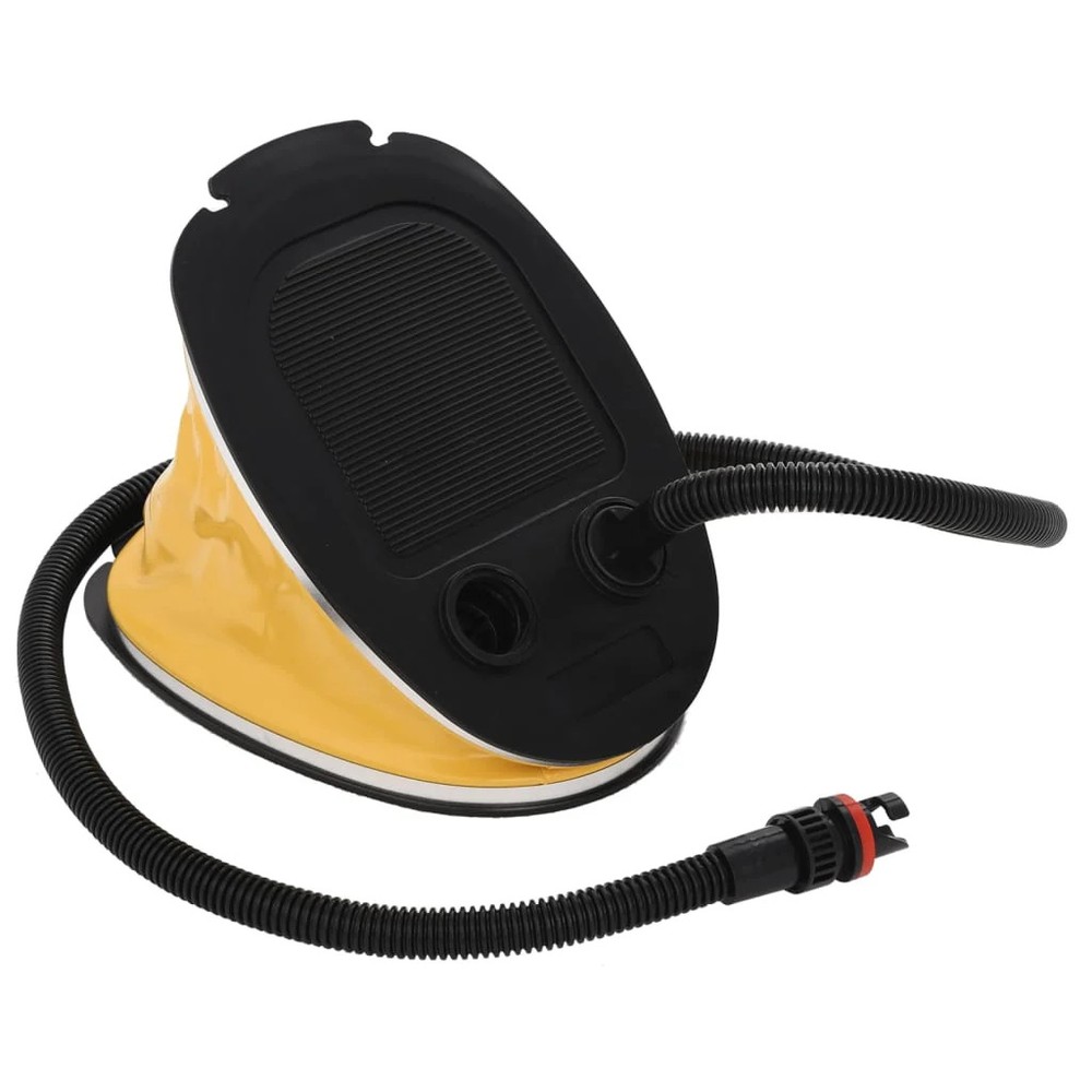Foot Pump 26×18 cm PP and PE Grey and Yellow
