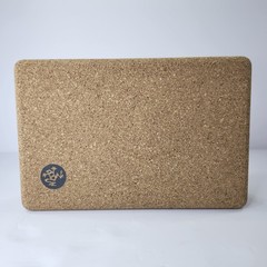 Manduka Cork Yoga Block Natural Cork Brown Support Prop Exercise Stretch