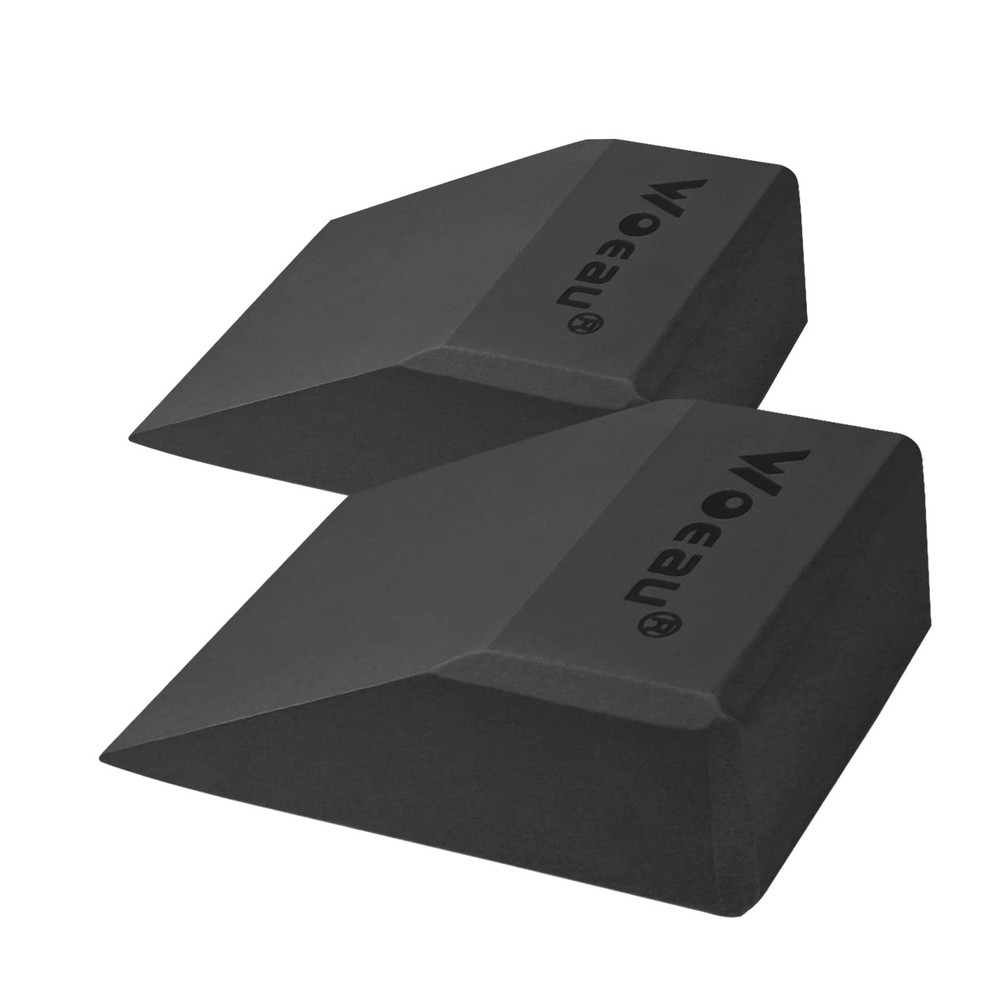 2 Pack Non-Slip Squat Wedge Blocks Heel Elevated Ramp Calf Raises Platform