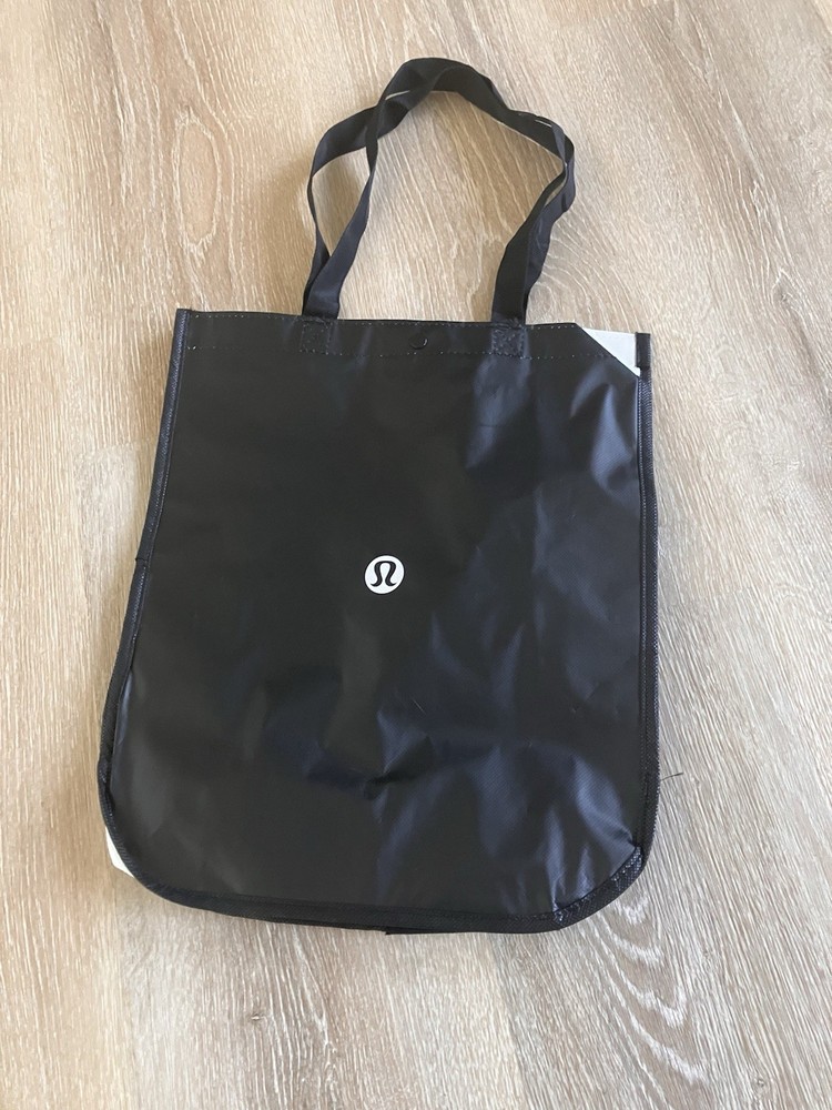 Lululemon Large Reusable Tote Carryall Gym Bag Black 14 x 16