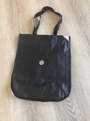 Lululemon Large Reusable Tote Carryall Gym Bag Black 14 x 16