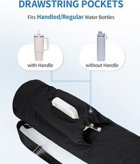Puffy Yoga Mat Bag Yoga Gym Bags for Women Men, Full-Zip Pilates Bag with Wet…