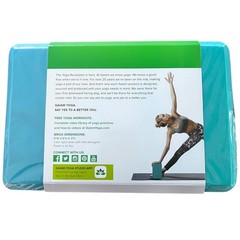 Gaiam Essentials Yoga Blocks 2 Pack Blue Foam Bricks 9x6x3 Support Stretch