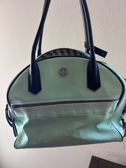 Lululemon Mint Green Yoga Mat Bag Synthetic Zipper 3 Pockets Adjustable Strap