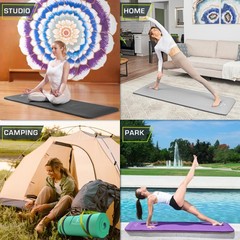 ProsourceFit Extra Thick Yoga Pilates Exercise Mat, Padded Workout Mat for Ho…