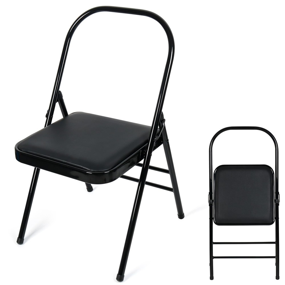 Yoga Auxiliary Chair – Backless, Relieve Neck & Back Pain, Abs & Core Trainin…