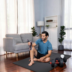 Large Yoga Mat (6’X4′) – 1/4″ & 1/2″ Thick Exercise Mats for Home Workout, Extra