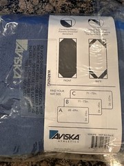 Aviska Yoga Mat Towel Deep Sea Blue Size B Grey Trim Athletic Soft Absorbent