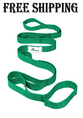 Abiarst Stretching Strap Yoga Strap for Physical Therapy, 10 Loops Yoga Strap…