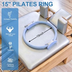Pilates Ring 15 Inch Magic Circle Ring, Dual Padded Handles Pilates Exercise …