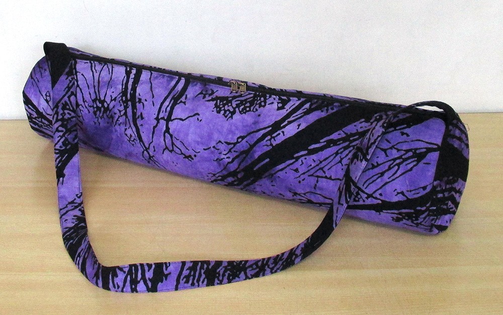 Indian Blue Tie Dye Forest Yoga Mat Carrier Bag Mandala Large Shoulder Strap