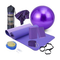 Yoga Beginners Kit Yoga Blocks 2 Pack Yoga Strap Yoga Ball Yoga Mat with Carr…