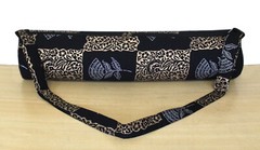 Indian Cotton Unisex Bag Gym Bags With Shoulder Strap Black Silver Yoga Mat Bags