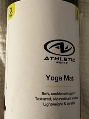 Athletic Works YOGA Non Slip Exercise Mat 3MM 68″x24″ Adult Unisex Dark Gray
