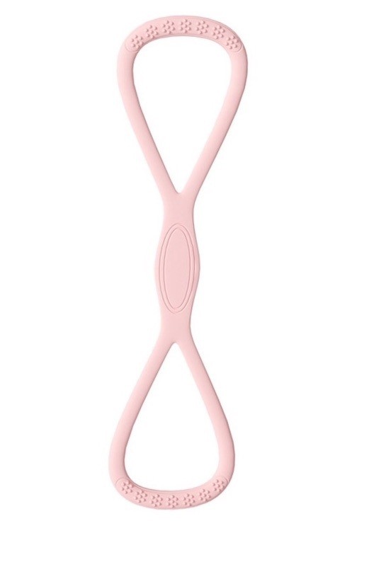 Pink Silicone Resistance Band for Exercise and Stretching