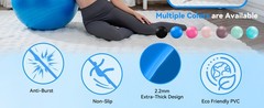 Exercise Ball – Anti-Burst Yoga Ball for Pilates, Pregnancy & Core Stability –