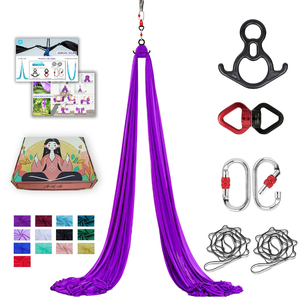Zyosjk Aerial Silks 11 Yards Aerial Silks For Home Aerial Yoga Swing Aerial