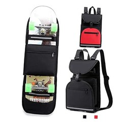 Foldable Skateboard Backpack Bag Carrier with Adjustable Shoulder Straps BLK