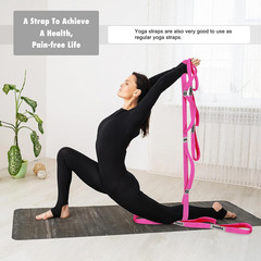 Stretching Strap Yoga Strap with 10 Loops, Non-Elastic Stretch Band for Physical