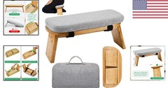 Portable Meditation Kneeling Stool with Soft Cushion & Carrying Bag – Foldable