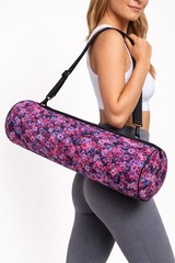 Lululemon 31″ Gym Yoga Mat Bag Rose Hydrangea Floral Discontinued Pretty