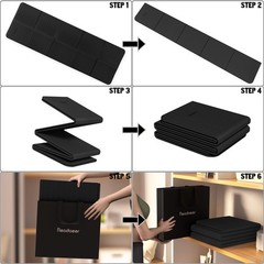 Foldable Yoga Mat for Travel Folding Yoga Mat 6mm Thick with Carrying Bag, No…