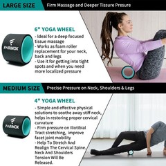 Yoga Wheel Set of 3+1, Upgraded 10MM Thick Back Wheels for Pain Relief & Stre…