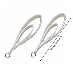 Double Loop Pilates Strap White Color Pilates Circle Strap Long-Lasting