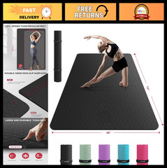 Extra Large Non-Slip Yoga Mat 72″x48″/78″x54″, Thick Eco-Friendly Exercise Mat f