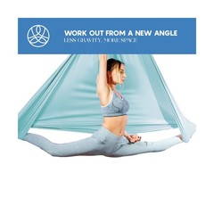 Aerial Silk Yoga Hammock & Swing for Home, Inversion Exercises, Starter Kit f…