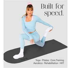 Bala Yoga Mat Gym 5mm Charcoal Non Slip Exercise Pilates Home Workout Exercise