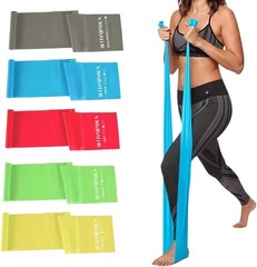 5 Pcs Professional Resistance Bands. Latex-Free, Pilates Band, Work Out Bands