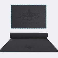 Hatha Yoga Extra Thick TPE Mat – 72″x 32″ 32Wx72Lx12mm, Black