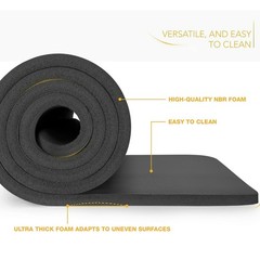 VANDUE AUM 72″ x 24″ x 0.4″ THICK ULTRA SOFT YOGA EXERCISE MAT – HD CELL FOAM