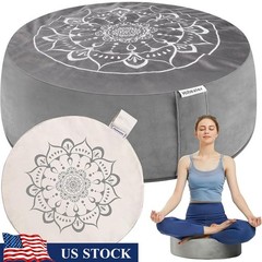 Ergonomic Velvet Buckwheat Meditation Cushion Comfort Support Yoga Floor Seating