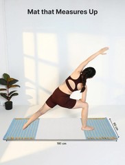 Organic Herbal Cotton Yoga Mat, Yoga Mat, 2’6FT Meditation Yoga Mat, Non- slip