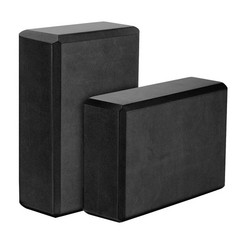 MoKo Thin Yoga Blocks 2 pack, 9″ x 6″ x 3″ High Density EVA Foam Black