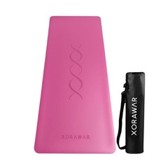 Rubber Yoga Mat Pink with Bag | 4.5 mm Fitness Mat | Pilates Mat | Gym Mats f…
