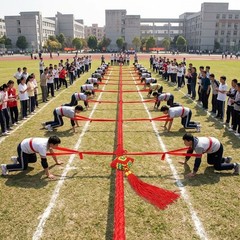Silk Satin Tug of War Rope, Fitness Tug of War Competition Rope