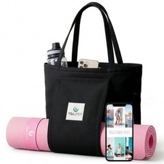 Nolava Pink TPE Yoga Mat with Tote Bag – 72 x 24 in, 1/4 in Thick Non-Slip