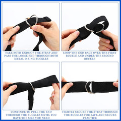 6 Pcs Yoga Strap for Stretching 8 Ft Yoga Exercise Adjustable Straps Bands with