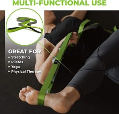 Comfortable Neoprene Stretching Strap – 12 Loops for Physical Therapy & Exercise