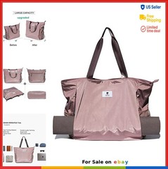 Yoga Mat Bag Large Tote Nylon Waterproof Zippered Gym Travel Beach Office