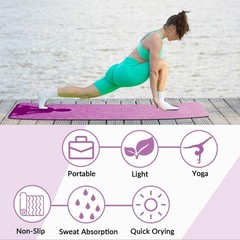 Microfiber Hot Yoga Towel, Yoga Mat 185x65cm Non Slip Fitness Towel Soft …