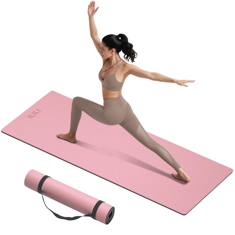 Yoga Mat 10mm Extra Thick and 193cm Extra Long, 76×28×0.4 Inch, Double Color …