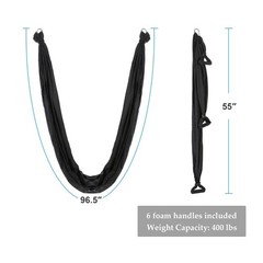 ZELUS Aerial Yoga Swing Sling Strong Yoga Hammock Kit Set Trapeze Inversion E…