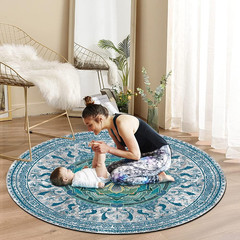 Premium Extra Thick Non-Slip Round Yoga Mat 4.6′ for Comfort & Meditation