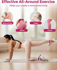 Home Pilates Essentials Kit for Women, Magic Circle Pilates Equipment Ring and B